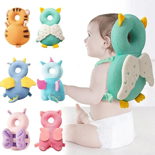 Almohada anticaída para niños, almohada para la cabeza de bebés y niños pequeños, almohada transpirable para aprender a caminar, almohadilla de protección para la cabeza
