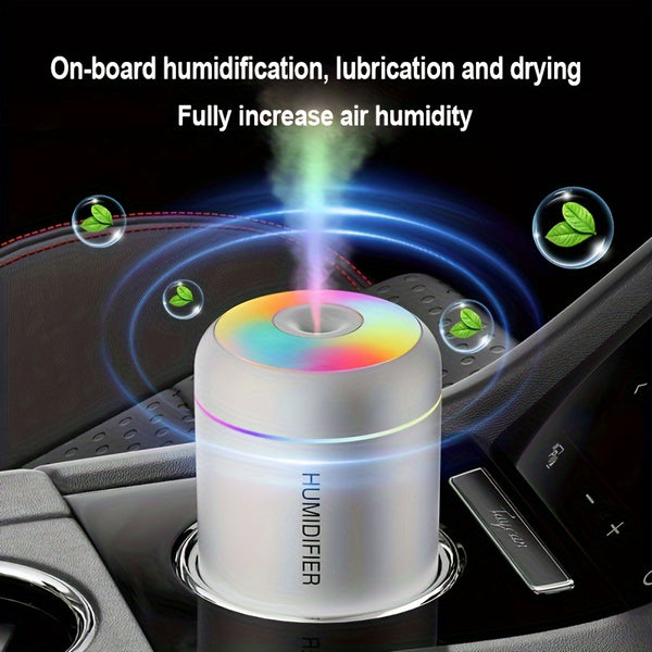 difusor y humidificador de aceites esenciales alimentado por USB  
luz nocturna que cambia de color  
niebla fría refrescante para aromaterapia