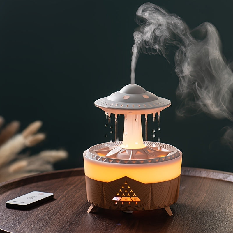 Humidificador inteligente de gran capacidad **XKCBEAUT** con simulación de gotas de agua y difusor de aroma con efecto de llama. Este atomizador de spray volcánico es ideal para el hogar, la oficina y el yoga. También es u