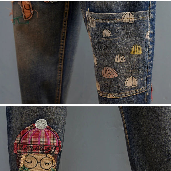 Pantalon jean exclusivo para mujer con un diseño único y atrevido para un look de todos los dias