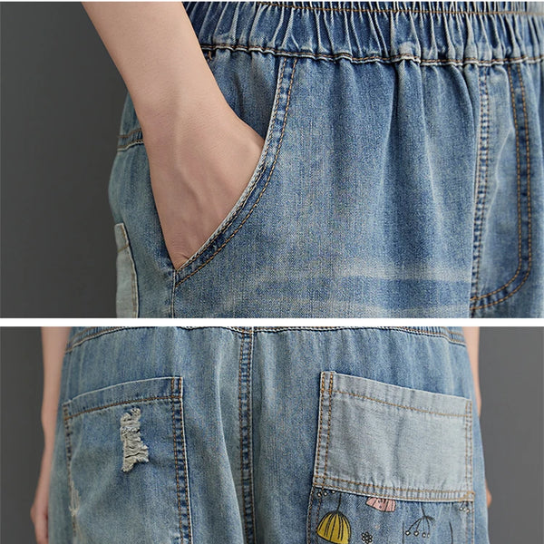 Pantalon jean exclusivo para mujer con un diseño único y atrevido para un look de todos los dias