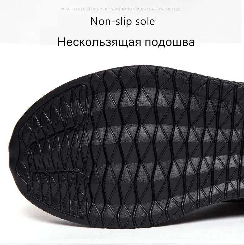 Zapatos de deporte a la moda para hombre, zapatos informales de malla con cordones, zapatillas ligeras transpirables para caminar, zapatos para hombre