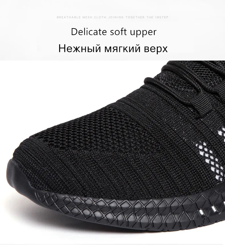 Zapatos de deporte a la moda para hombre, zapatos informales de malla con cordones, zapatillas ligeras transpirables para caminar, zapatos para hombre