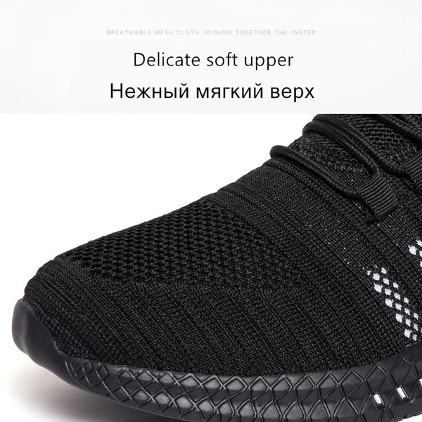 Zapatos de deporte a la moda para hombre, zapatos informales de malla con cordones, zapatillas ligeras transpirables para caminar, zapatos para hombre