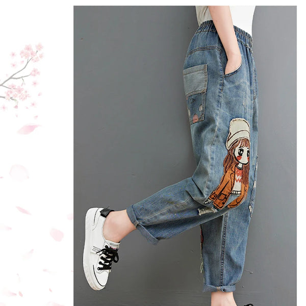 Pantalon jean exclusivo para mujer con un diseño único y atrevido para un look de todos los dias