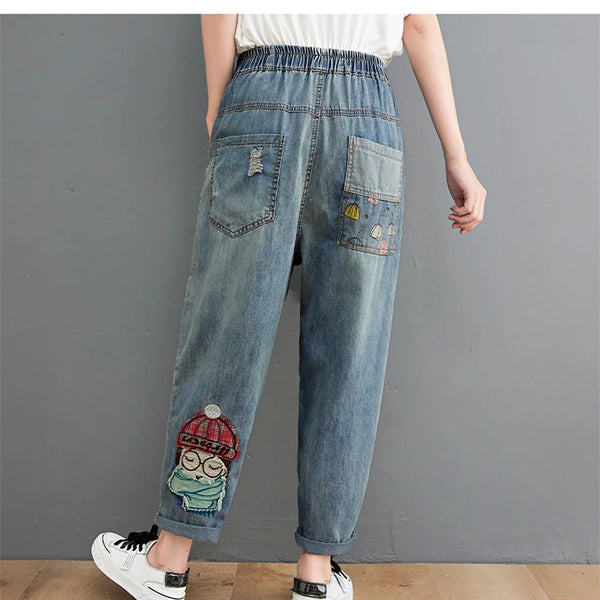 Pantalon jean exclusivo para mujer con un diseño único y atrevido para un look de todos los dias