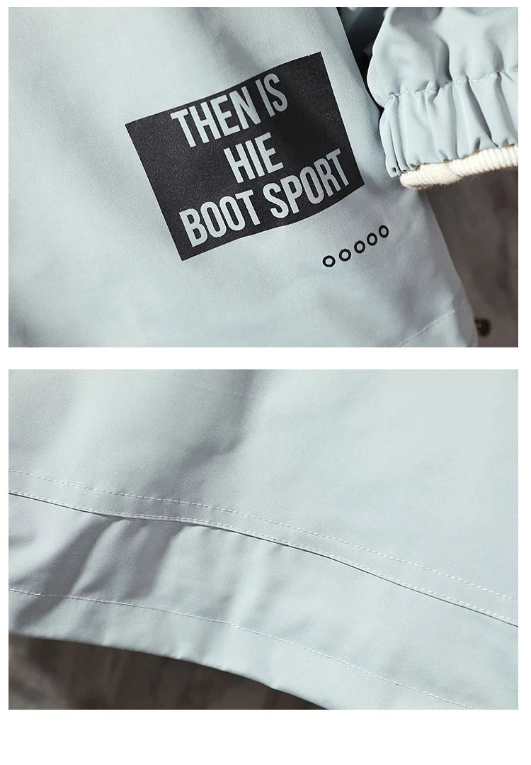 Chaqueta con capucha para hombre, ropa de calle a la moda, chaqueta con capucha de retales con contraste de Color, cortavientos impermeable, abrigo con cremallera, prendas de vestir para hombre