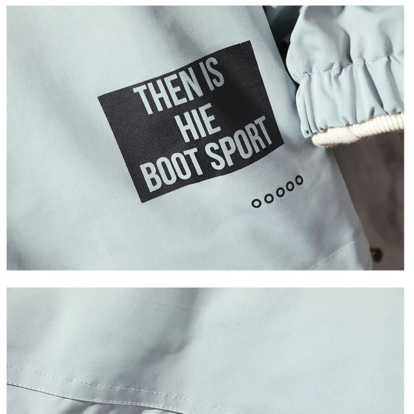 Chaqueta con capucha para hombre, ropa de calle a la moda, chaqueta con capucha de retales con contraste de Color, cortavientos impermeable, abrigo con cremallera, prendas de vestir para hombre