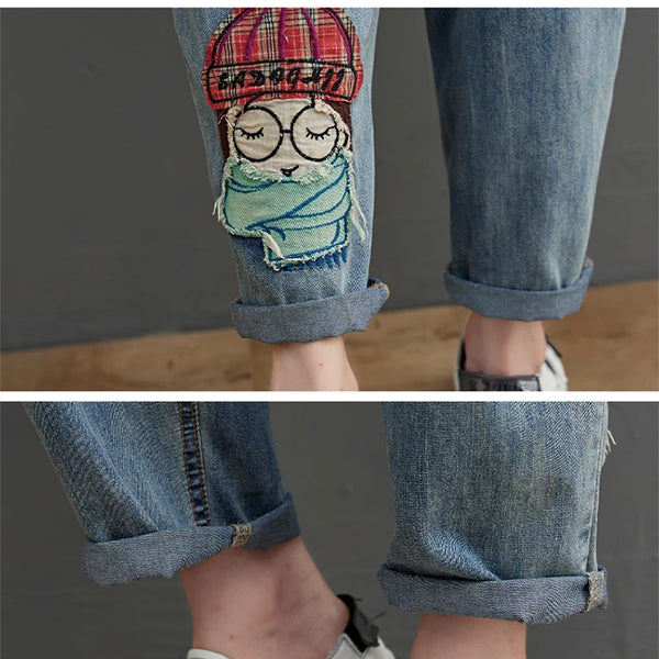 Pantalon jean exclusivo para mujer con un diseño único y atrevido para un look de todos los dias