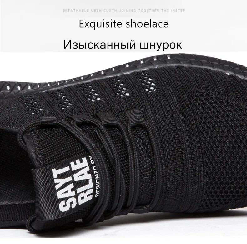 Zapatos de deporte a la moda para hombre, zapatos informales de malla con cordones, zapatillas ligeras transpirables para caminar, zapatos para hombre