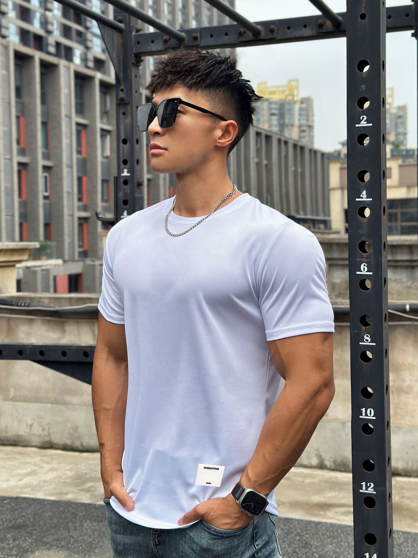 Camiseta Fitness, camiseta correr deporte gimnasio, camiseta entrenamiento Casual alta calidad Tops ropa