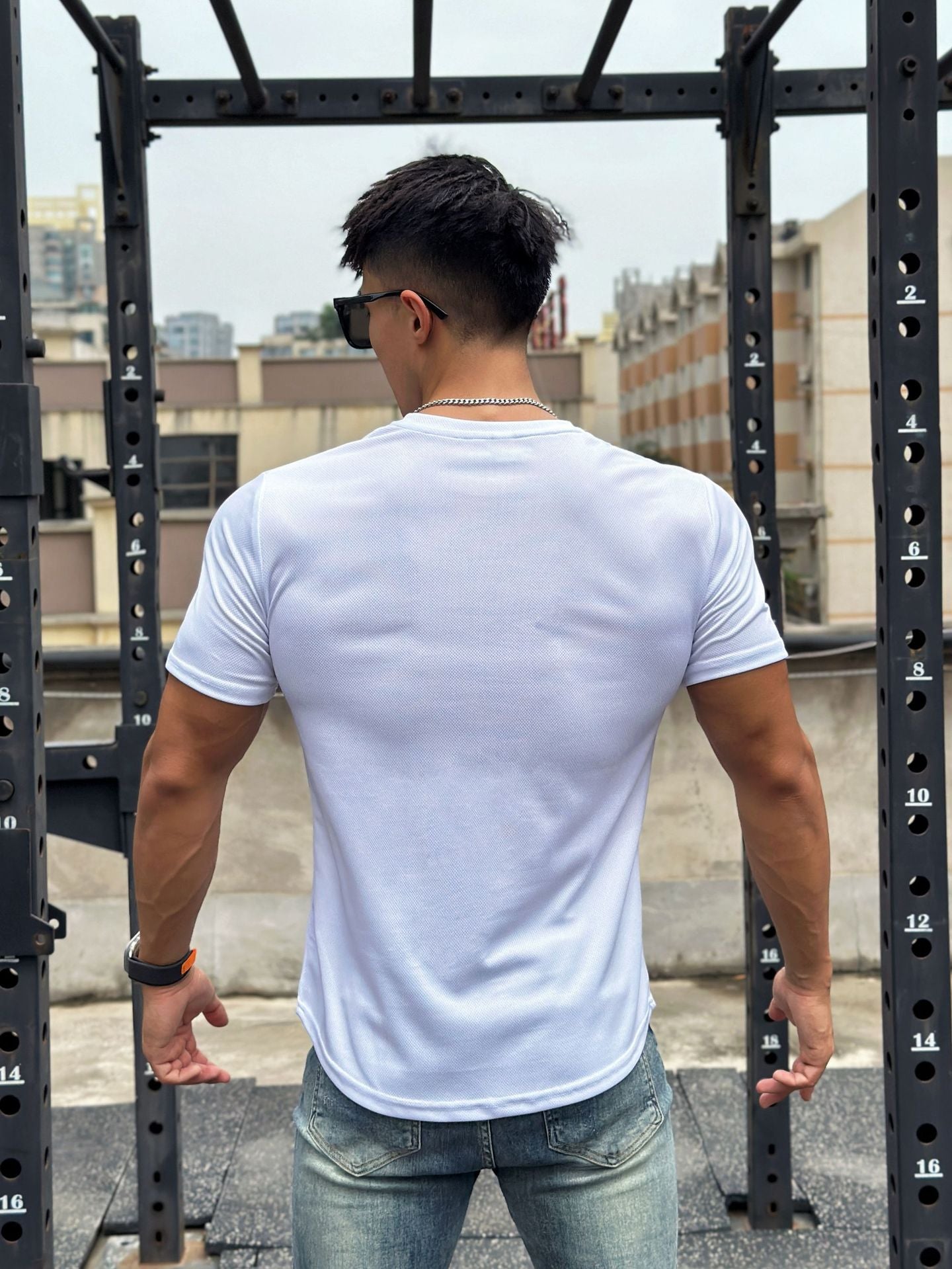 Camiseta Fitness, camiseta correr deporte gimnasio, camiseta entrenamiento Casual alta calidad Tops ropa