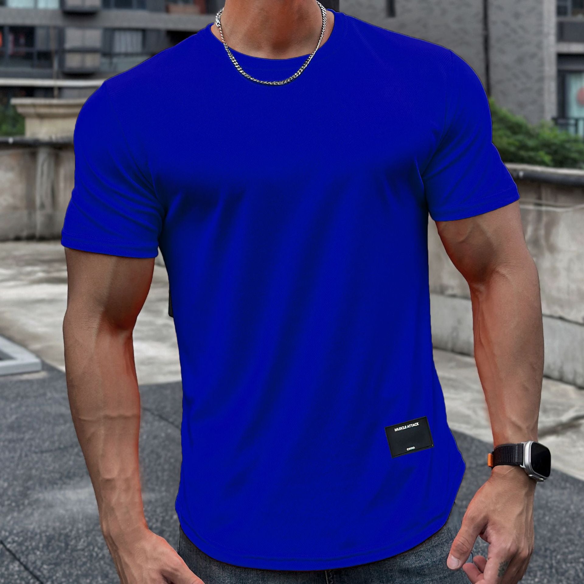 Camiseta Fitness, camiseta correr deporte gimnasio, camiseta entrenamiento Casual alta calidad Tops ropa