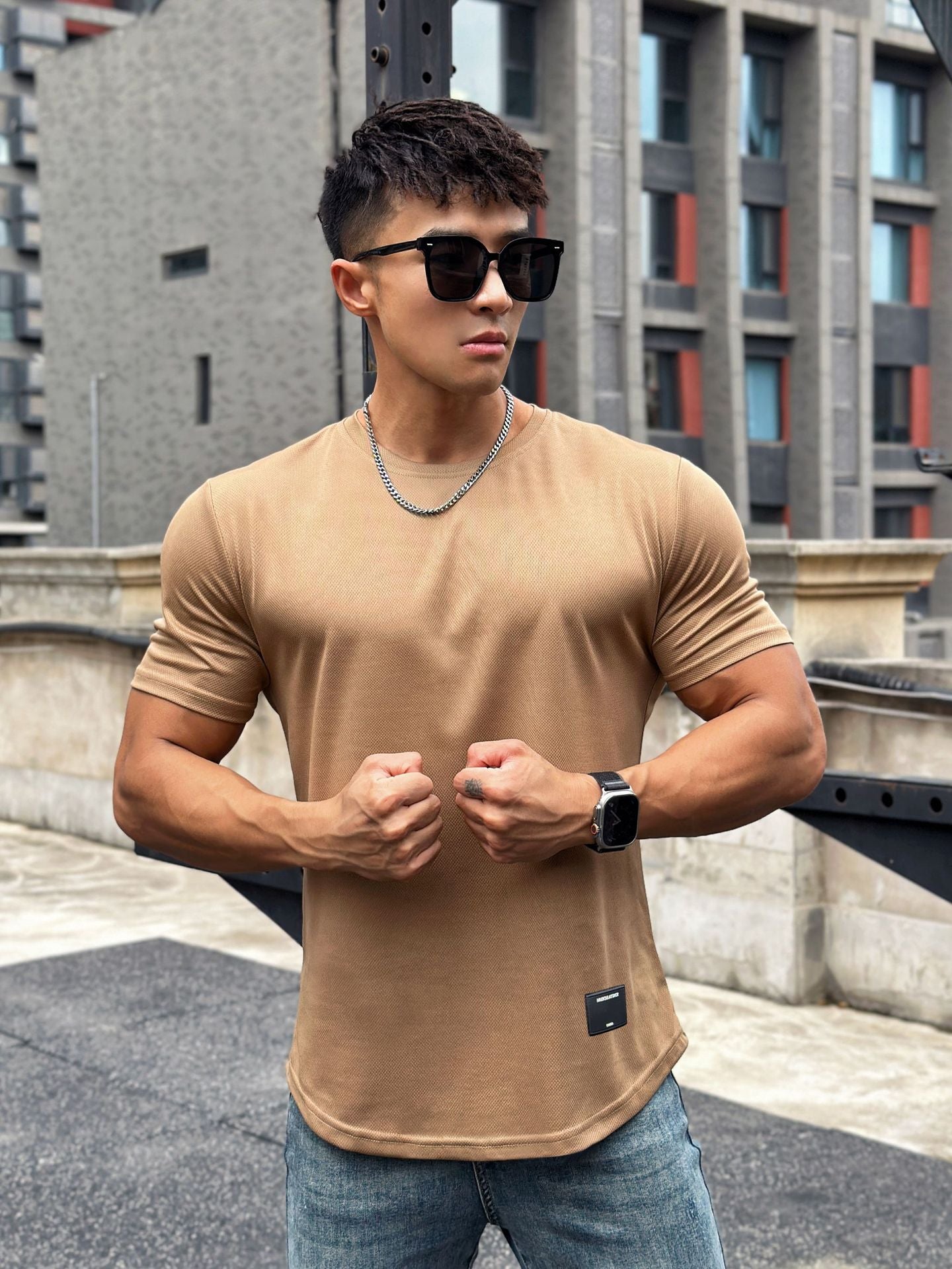 Camiseta Fitness, camiseta correr deporte gimnasio, camiseta entrenamiento Casual alta calidad Tops ropa