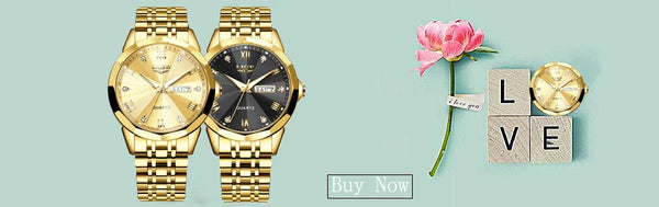 Reloj de pulsera LIGE de cuarzo a la moda, reloj resistente al agua de lujo de marca elegante