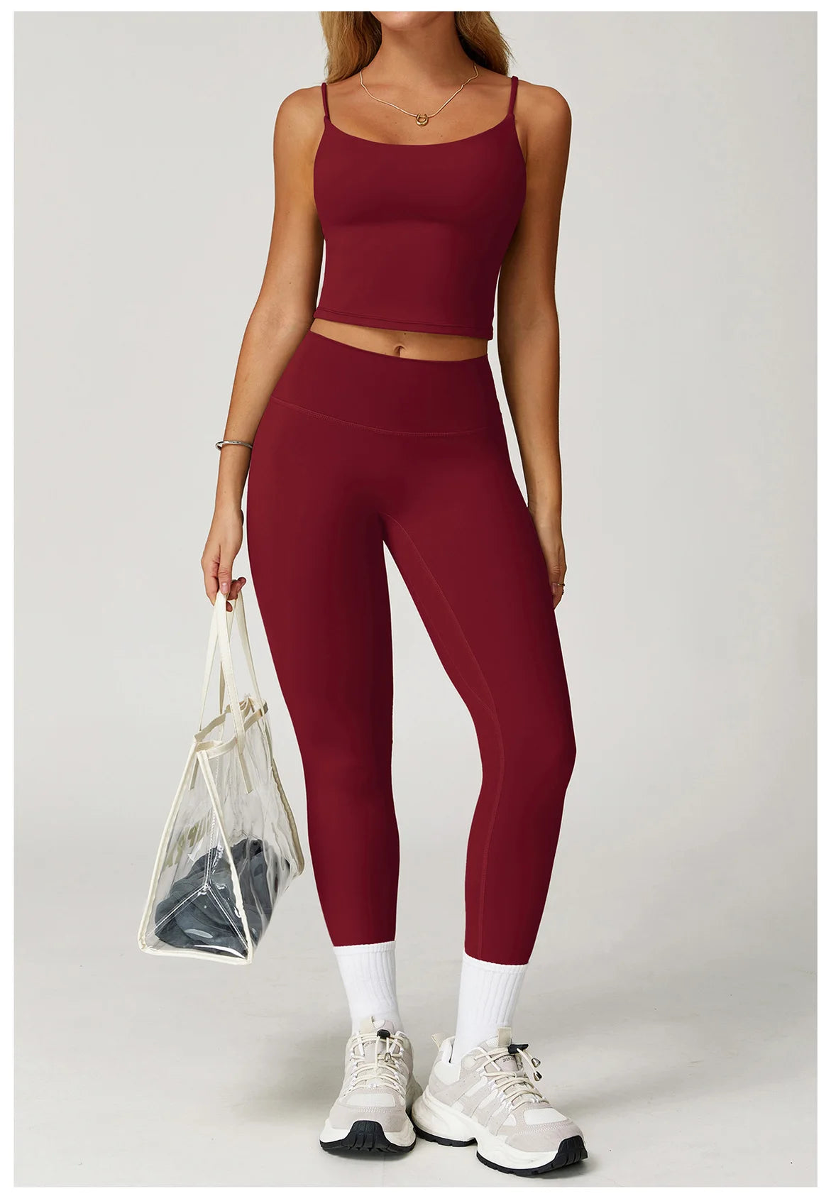 Conjunto deportivo de 2 piezas para mujer, atractivo y cómodo