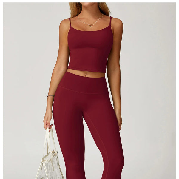 Conjunto deportivo de 2 piezas para mujer, atractivo y cómodo