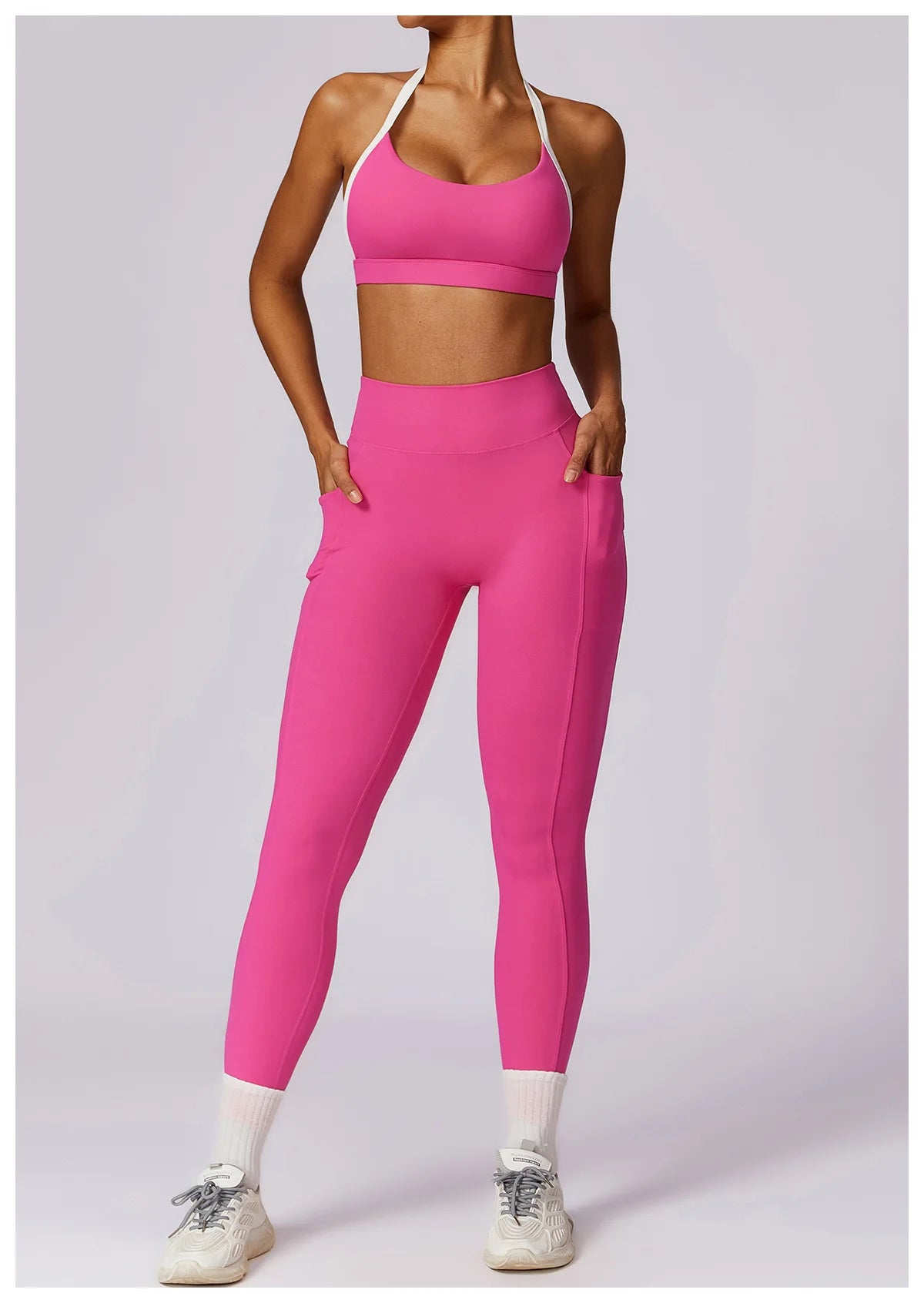 Conjunto deportivo para mujer, conjunto de 2 unidades ajustables y cómodos.