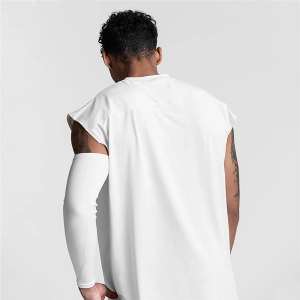 Camiseta sin mangas de ejercicio transpirable para correr y Fitness para hombre, camisetas deportivas informales sin mangas, ropa de gimnasio