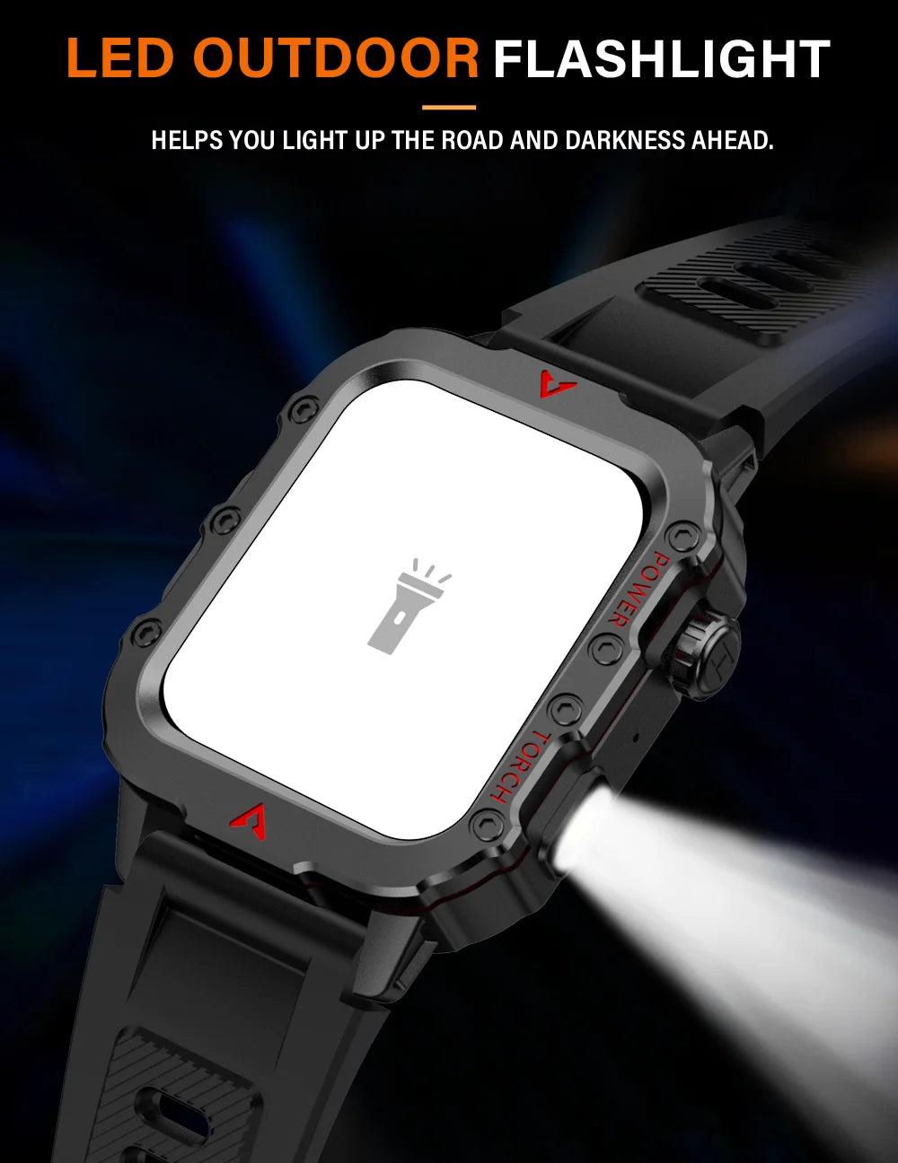 reloj inteligente militar para hombres al aire libre Bluetooth Talk deportes Monitor de ritmo cardíaco reloj inteligente Android IOS
