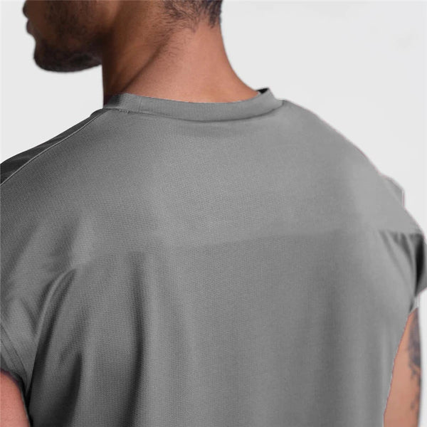 Camiseta sin mangas de ejercicio transpirable para correr y Fitness para hombre, camisetas deportivas informales sin mangas, ropa de gimnasio