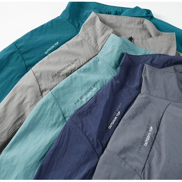 Chaqueta de senderismo de secado rápido para hombre, abrigos impermeables con protección solar UV, para deportes al aire libre, pesca, Camping, correr, verano