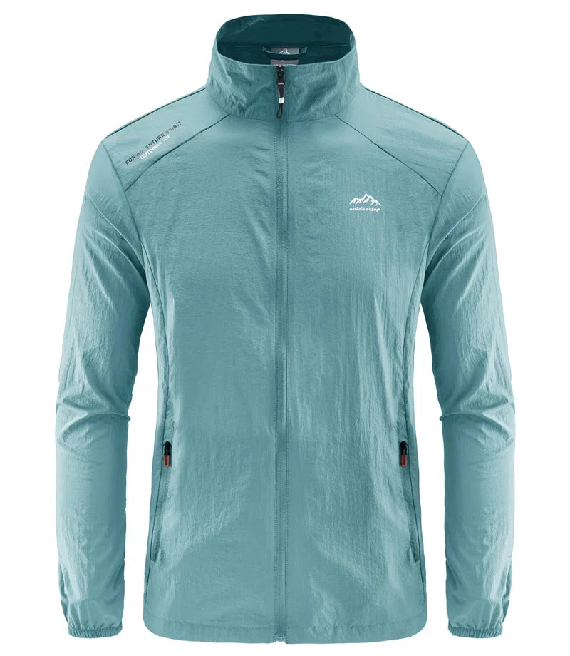 Chaqueta de senderismo de secado rápido para hombre, abrigos impermeables con protección solar UV, para deportes al aire libre, pesca, Camping, correr, verano