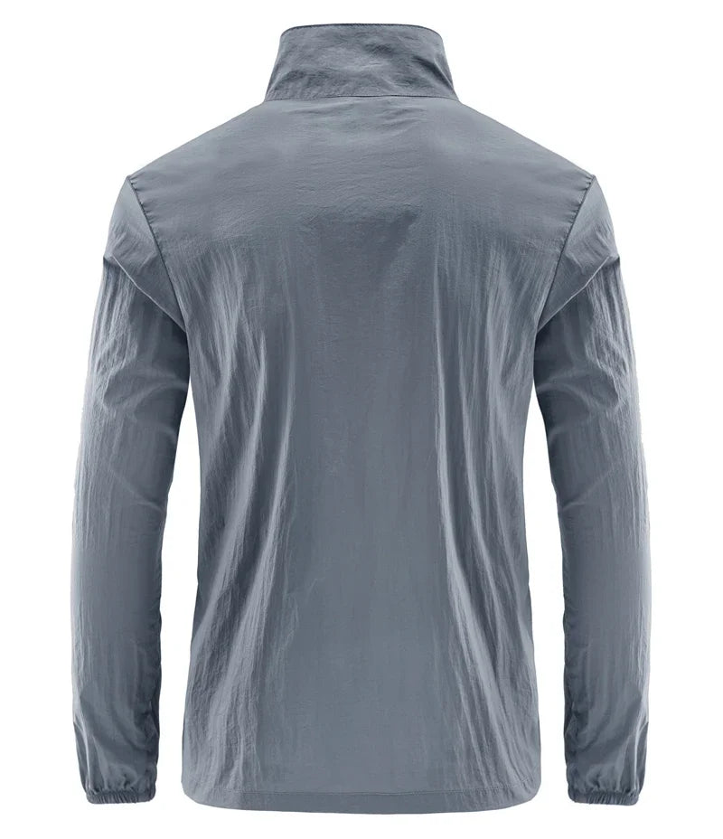 Chaqueta de senderismo de secado rápido para hombre, abrigos impermeables con protección solar UV, para deportes al aire libre, pesca, Camping, correr, verano