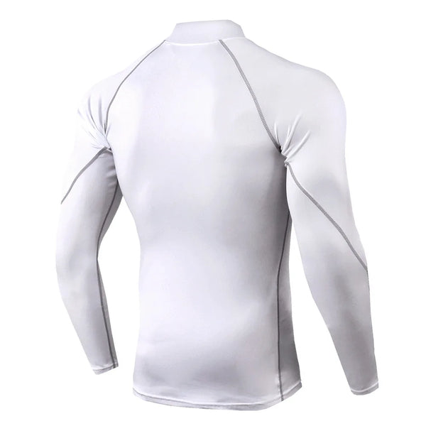 Camiseta deportiva para hombre, camiseta de secado rápido para culturismo y correr, camiseta de compresión de manga larga para gimnasio, camiseta ajustada para Fitness para hombre Rashgard