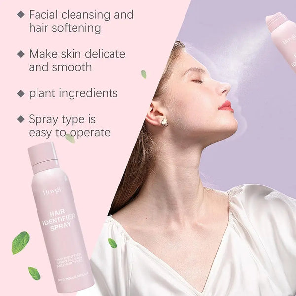 Spray identificador de vello facial, Spray de depilación facial de fórmula suave, eliminador de vello facial, 100ml, X4A5