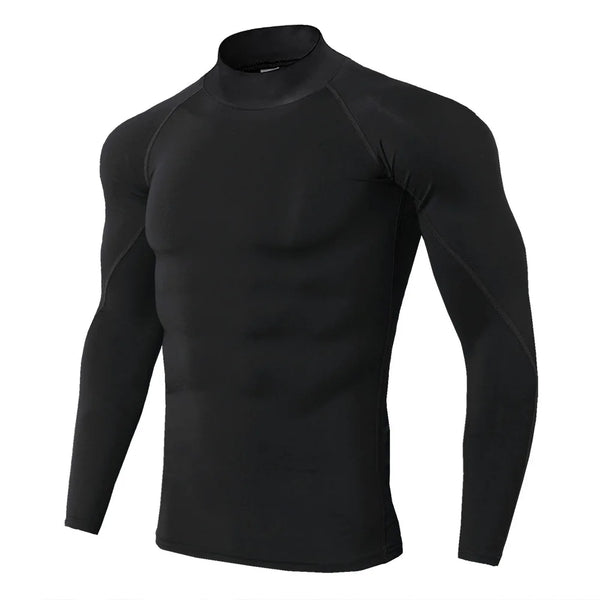 Camiseta deportiva para hombre, camiseta de secado rápido para culturismo y correr, camiseta de compresión de manga larga para gimnasio, camiseta ajustada para Fitness para hombre Rashgard