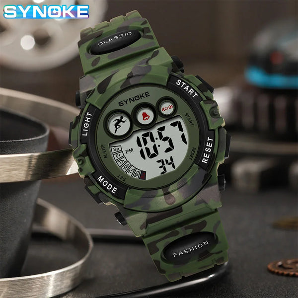 Reloj deportivo SYNOKE para estudiantes para niños, relojes electrónicos coloridos, reloj resistente al agua hasta 50M, reloj digital para niños