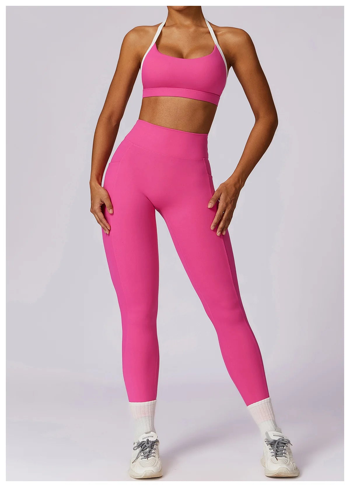 Conjunto deportivo para mujer, conjunto de 2 unidades ajustables y cómodos.