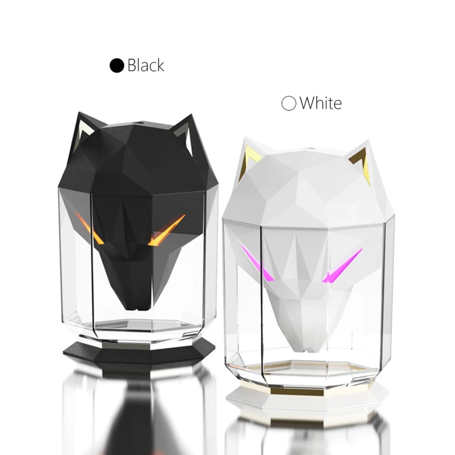 Humidificador de luz nocturna de ojo de lobo, eficiente y colorido, con capacidad de 650ml, difusor de aromaterapia silencioso alimentado por USB para el hogar