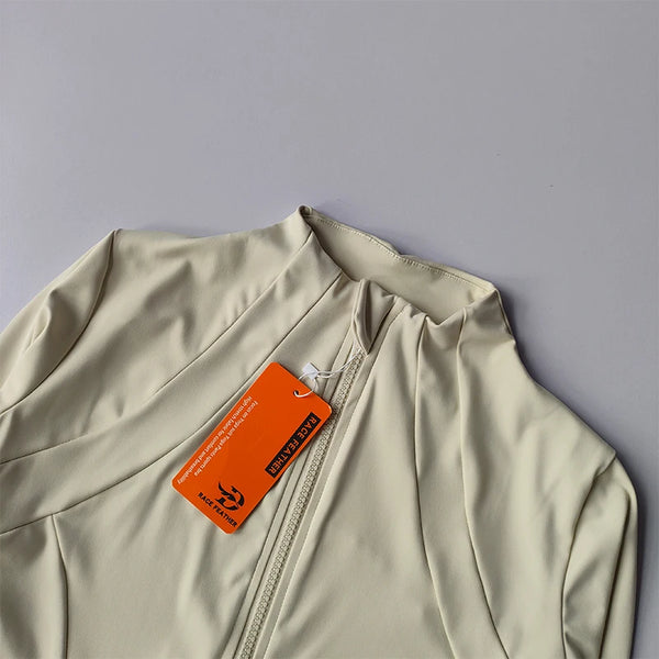 Chaqueta deportiva con cremallera para mujer, abrigos para entrenamiento y correr, cárdigan cálido de manga larga para gimnasio, chaqueta ajustada, ropa deportiva