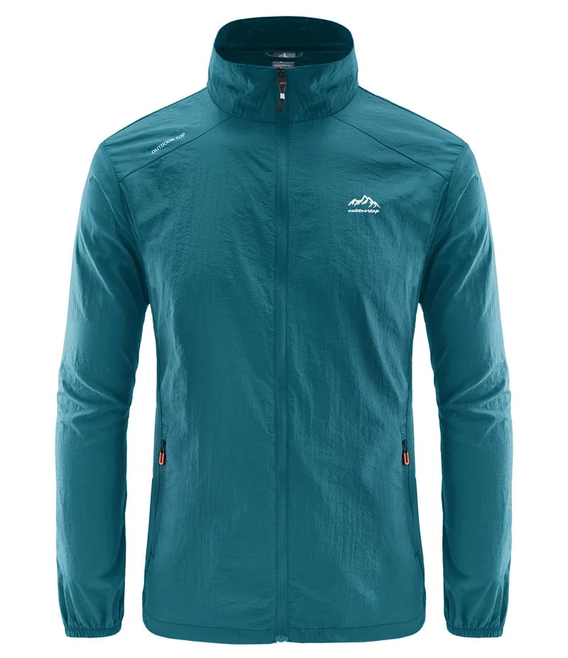 Chaqueta de senderismo de secado rápido para hombre, abrigos impermeables con protección solar UV, para deportes al aire libre, pesca, Camping, correr, verano