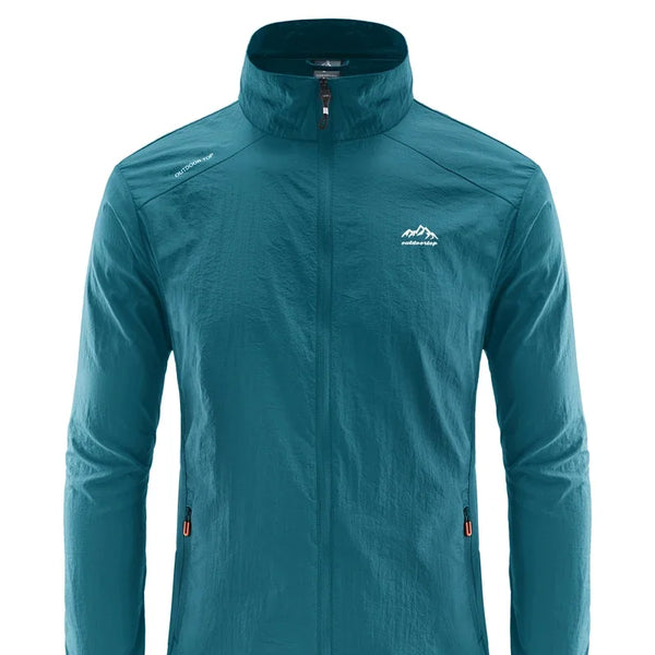 Chaqueta de senderismo de secado rápido para hombre, abrigos impermeables con protección solar UV, para deportes al aire libre, pesca, Camping, correr, verano