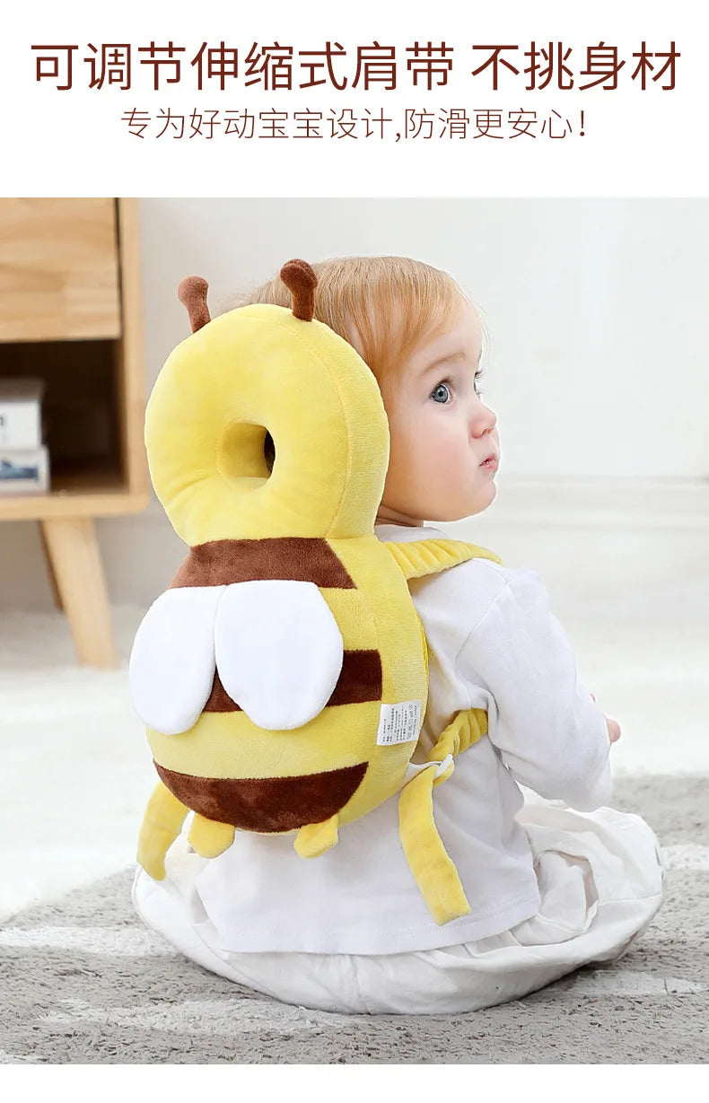 Nuevo Protector de espalda para aprender a caminar, almohada protectora anticaída de dibujos animados para bebé, cojín Protector de cabeza seguro para niños