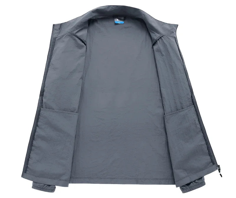 Chaqueta de senderismo de secado rápido para hombre, abrigos impermeables con protección solar UV, para deportes al aire libre, pesca, Camping, correr, verano
