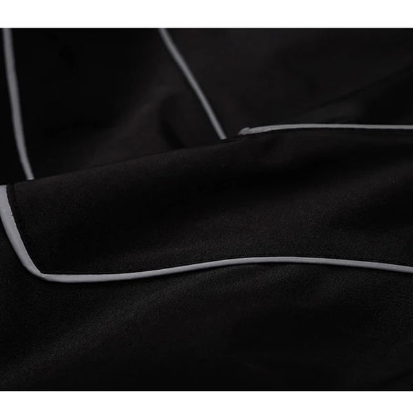 Chaqueta reflectante a rayas para hombre, ropa informal estilo Hip Hop, abrigo con cremallera, cortavientos