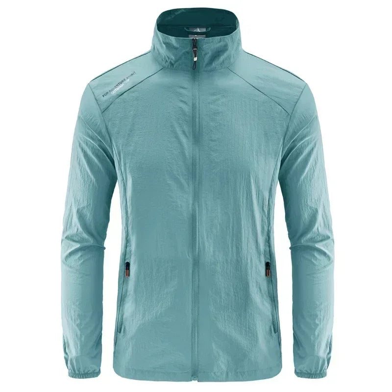 Chaqueta de senderismo de secado rápido para hombre, abrigos impermeables con protección solar UV, para deportes al aire libre, pesca, Camping, correr, verano