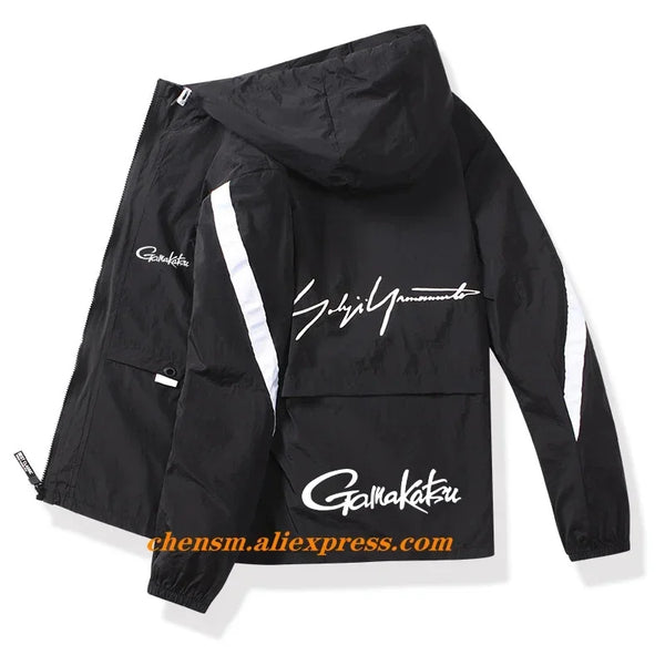 Chaqueta de pesca Gamakatsu, ropa de pesca con capucha, deportes al aire libre, ropa transpirable para correr