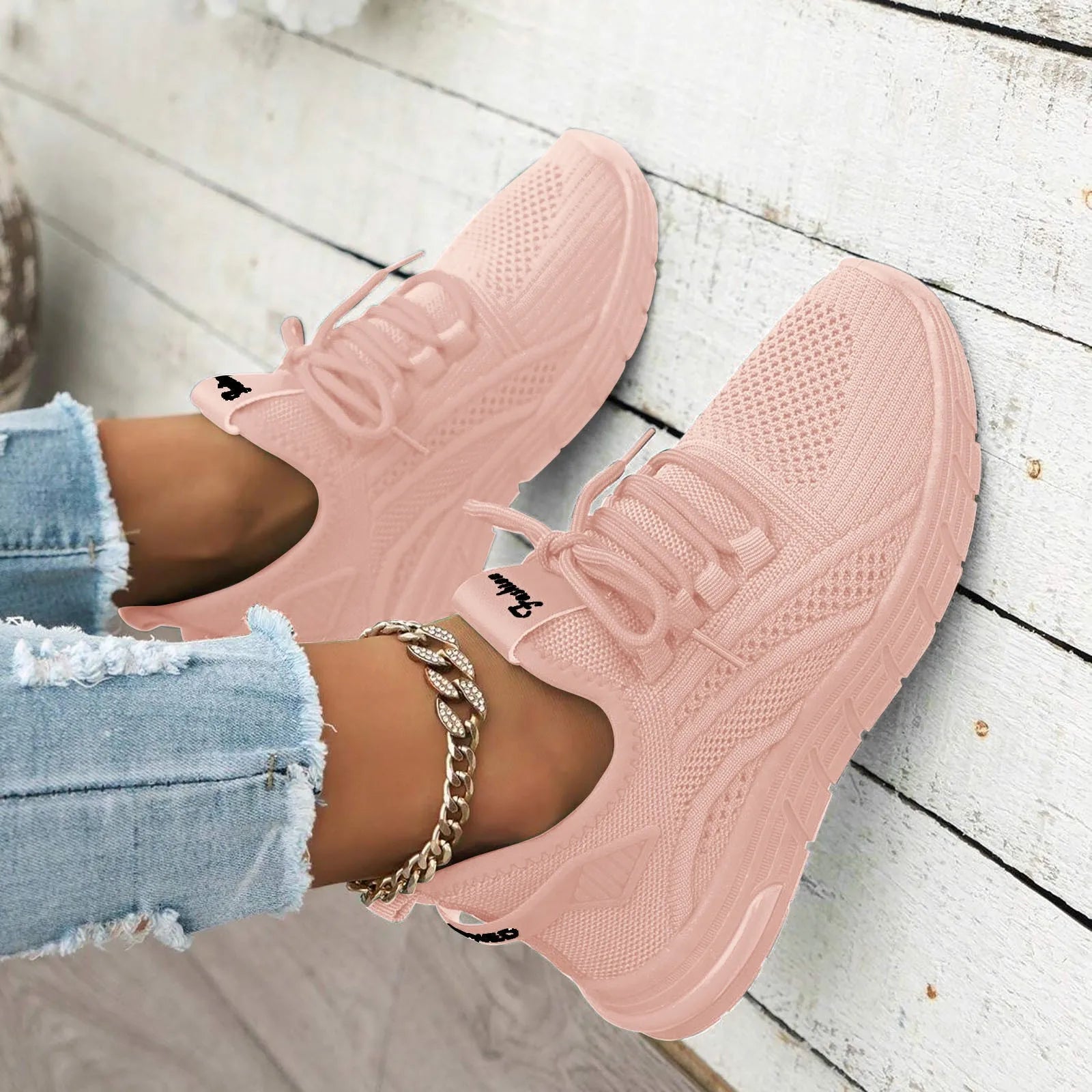 Zapatos de lona para mujer, zapatos deportivos para todas las estaciones, punta redonda, boca profunda