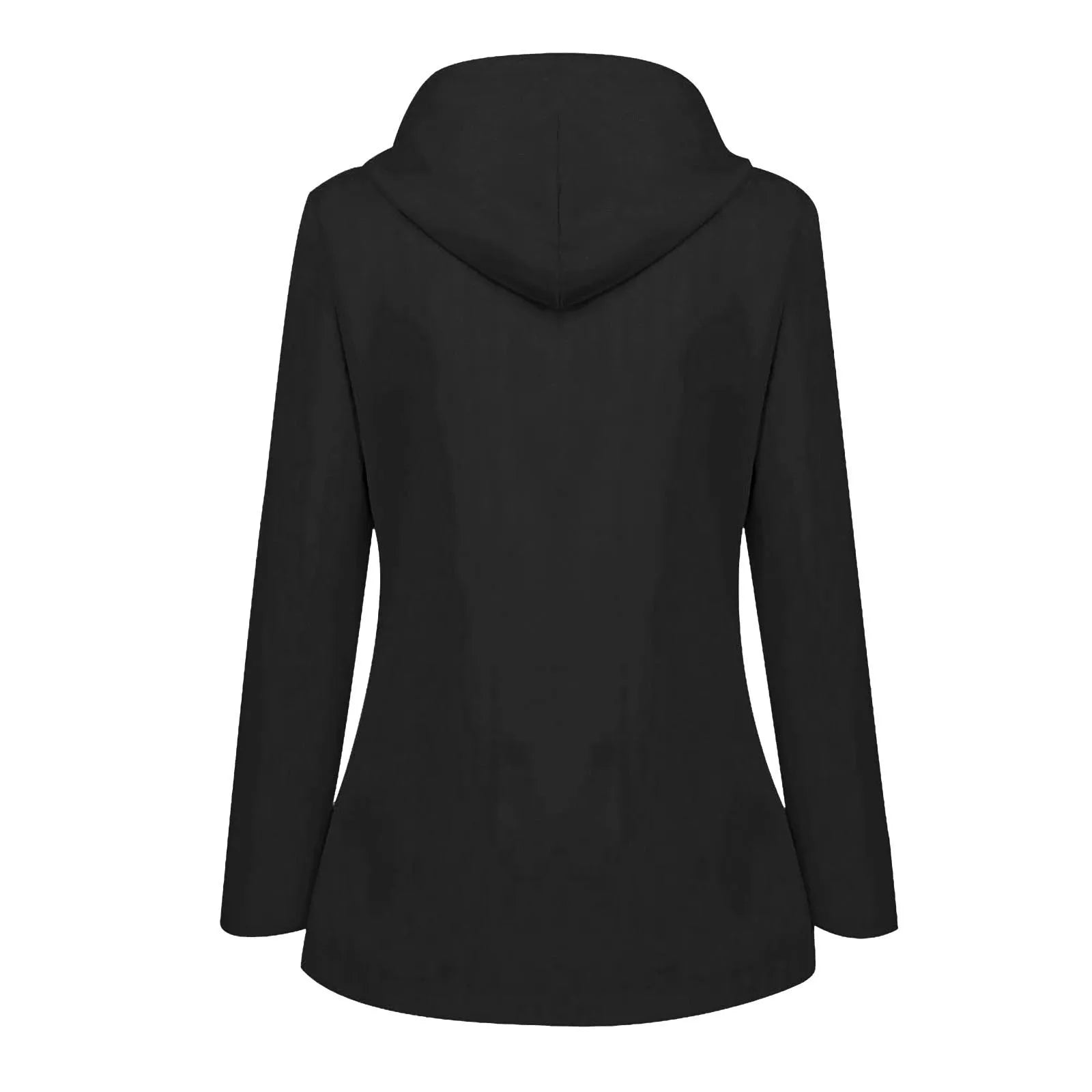 Chaqueta impermeable para mujer, gabardinas largas con capucha, cortavientos forrado, chaqueta de viaje, chaqueta de lluvia a rayas sólidas para exteriores