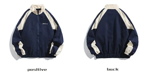 Chaqueta reflectante a rayas para hombre, ropa informal estilo Hip Hop, abrigo con cremallera, cortavientos