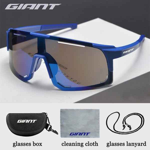 Giant 【Grado Profesional】Gafas de sol para ciclismo y pesca: protección UV, antideslumbrantes, resistentes a impactos, deportes al aire libre con estuche