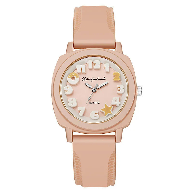 Reloj lindo de cuarzo para niños Relojes de pulsera con correa de silicona de moda de alta calidad