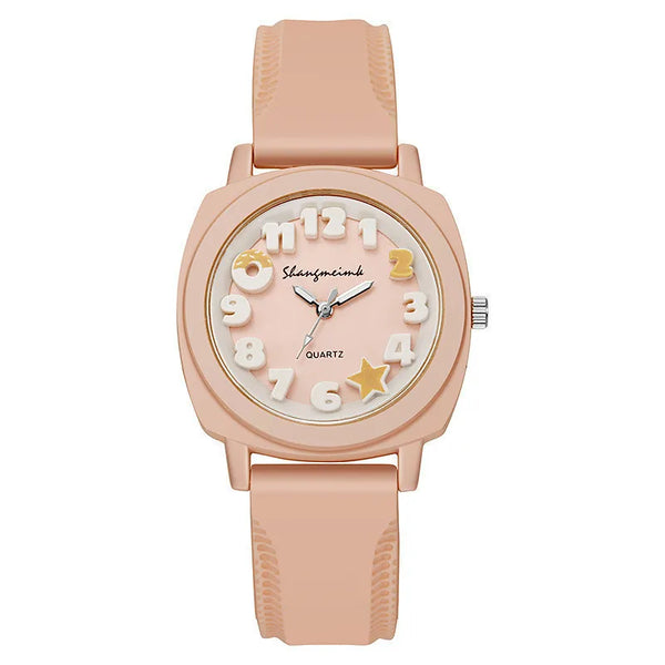 Reloj lindo de cuarzo para niños Relojes de pulsera con correa de silicona de moda de alta calidad