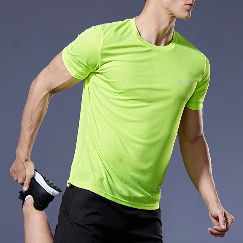 Camisetas deportiva para hombre, Camiseta deportiva de compresión de secado rápido, gimnasio y Fitness