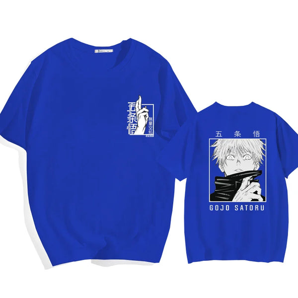 Nueva camiseta Satoru Gojo Field expandida Street Cool Satoru Gojo Camiseta estampada camisa verano Punk Harajuku camiseta Top